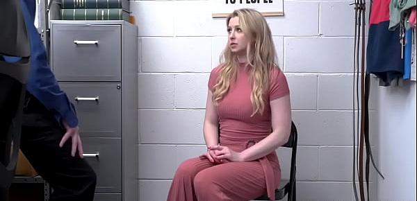  Hot blonde milf caught stealing and gets some sexuall punishment